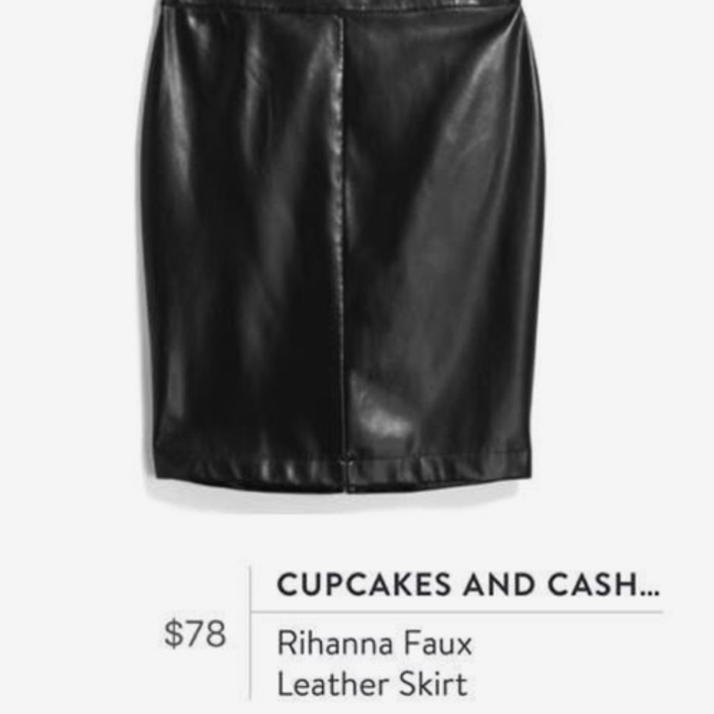 Cupcakes and Cashmere - Rihanna Faux Leather Skirt